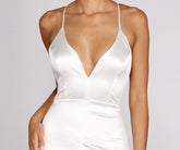 Raelynn Satin Cross Strap Dresses